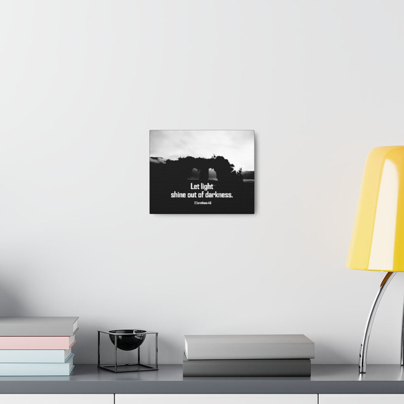 Let Light Shine 2 Corinthians 4:6 - Wrapped Canvas Print, 28cm H x 36cm W
