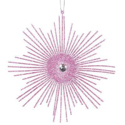 6.5" Glitter Snowflake Burst Ornament