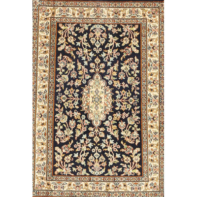 Tapis brun/noir/brun clair traditionnel Kasie