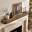Manteau de cheminée, manteau de cheminée mural en bois 71 po