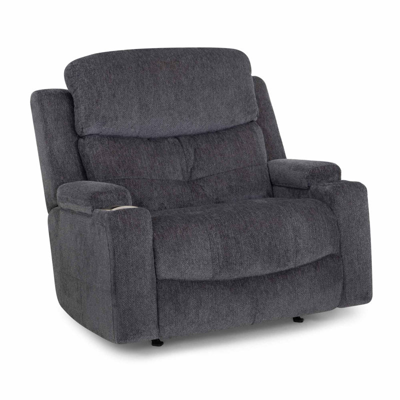 Chair & A Half Recliner W/ Power Recline, Dual Storage Arms, Cupholder, Slot Charger & Usb, Seeley Storm
