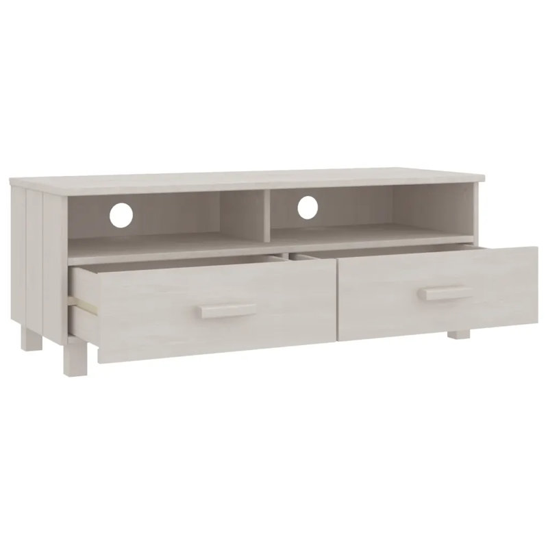 Haether Unfinished TV Stand, White