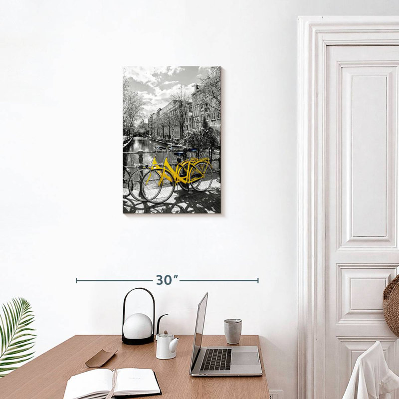 Mehar Yellow Bikes Pop, H 24 po x l 16 po