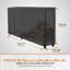 Housse pour support à bûches Monterey de Modern Modern, l 96 po x l 24 po x H 42 po, noir-1225278050