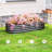 4.9' X 2' X 1' Galvanized Raised Garden Bed Kit, Metal Planter Box With Safety Edging, Dark Gray-822537587-822537591