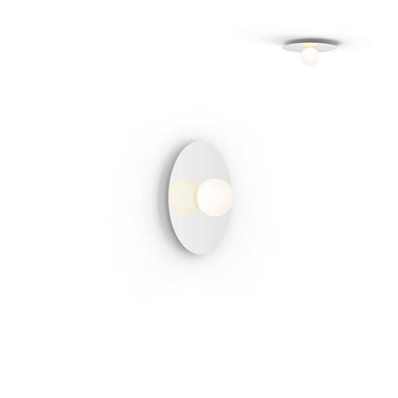Bola Flush Disc, White, 6.2" H x 12" W x 12" D