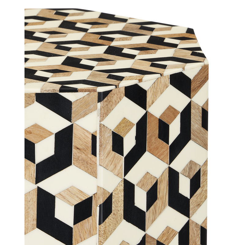 Geo Solid Wood End Table