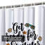 Rideau de douche Summer Doodle bleu avec 12 crochets?-2142920078
