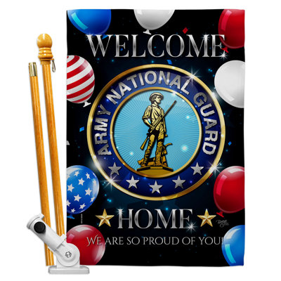 Double Sided 40'' H x 28'' W Polyester Flag Set