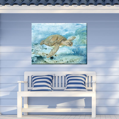 Sea Life Turtle Outdoor Canvas Art