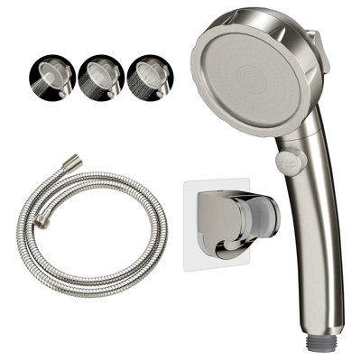 High Pressure Handheld Shower Head With Pause Switch And Hose