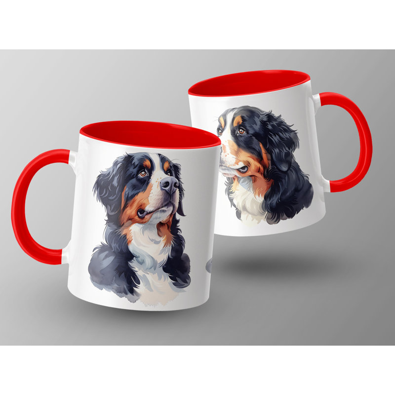 Ceramic Coffee Mug, Red, 3