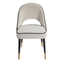 Mablethorpe Upholstered King Louis Distressed Gray Dining Chair (Set of 2)