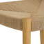 Tabouret de bar en corde de papier tissé et bois de chêne
