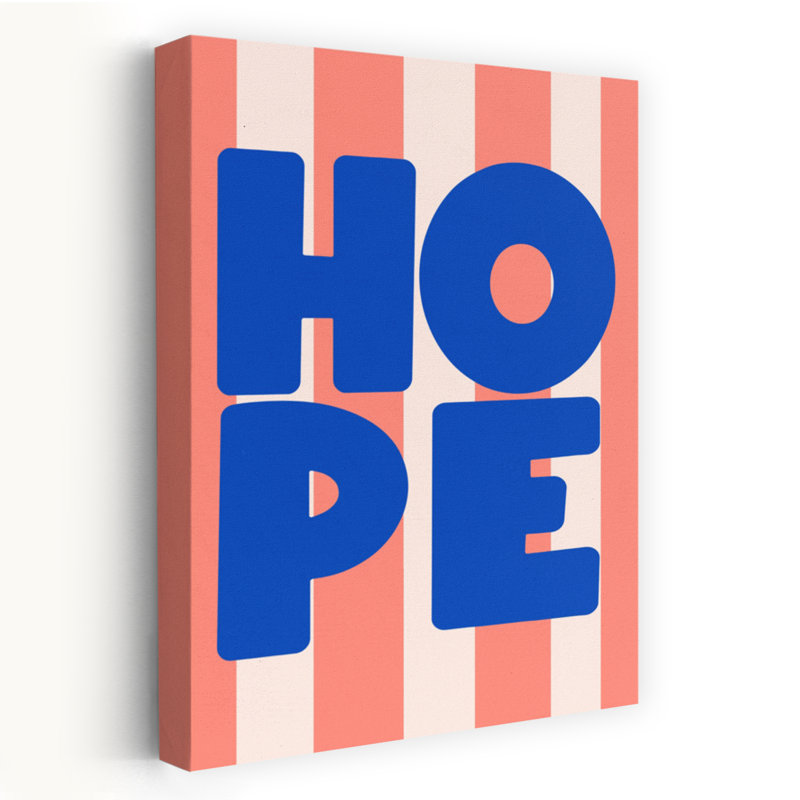 Hope, art mural contemporain, H 24 po x l 16 po