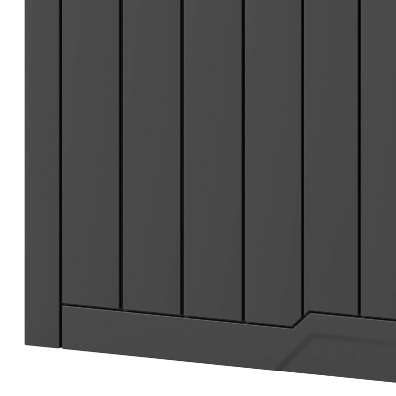 Boîte de rangement extérieure 80 gallons avec siège de banc verrouillable et résistante aux intempéries, Gris