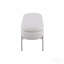 Banc contemporain en métal chromé et similicuir blanc
