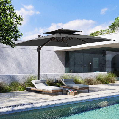 Jauhen 128' X 104'  Cantilever Umbrella, Weighted Base Does Not Include