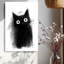 Art sur toile prêt à être accroché à un chat noir avec un chapeau - Loft urbain-1701154539
