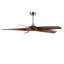 Ventilateur de plafond de 142 cm (56 po) avec éclairage DEL tricolore, 5 pales en ABS, moteur CC à 6 vitesses et télécommande-1164783457