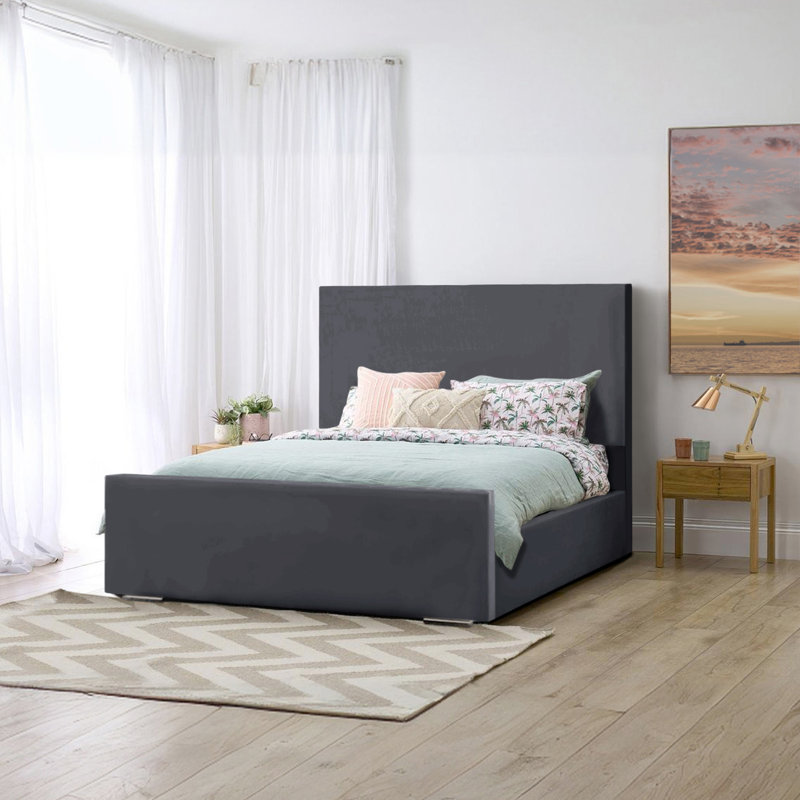 Prisila Upholstered Bed, Double (4'6), Steel