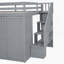 Kellsea Wood Loft Bed With Built-In Wardrobescabinets And Drawers-849479129