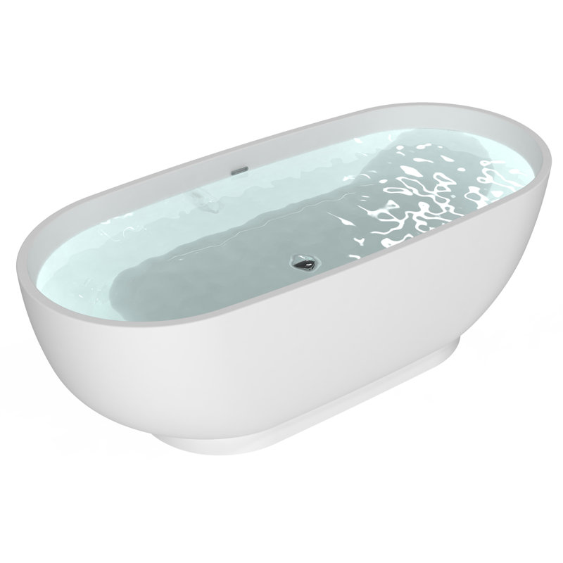 70.67'' x 31.89'' Freestanding Soaking Acrylic Bathtub