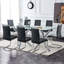 Ensemble de 6 chaises de salle à manger en faux cuir Rheese Modern avec base en métal et poignée supérieure-2144945722-2132485983-2108360528