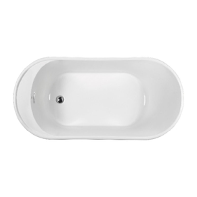 Eryn 60" Freestanding Soaking Bathtub, Solid Surface