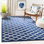 Tapis géométrique en laine touffeté à la main Chatham