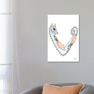 Monster Letter V by Might Fly Art & Illustration - Wrapped Canvas Print