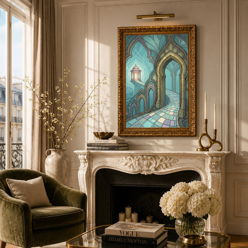 Reproduction d'art sur toile, "Fantaisie", 30"H x 20"W