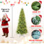 Arbre de Noël mince 6 pi avec 300 lumières DEL blanc chaud - 850 pointes en PE + PVC, conception à charnières peu encombrante, installation facile, support en métal robuste - arbre à crayons réaliste pour les petits espaces-338152273