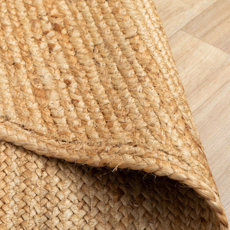 Allanna Geometric Shapes Jute / Sisal Braided Area Rug, Square 200 x 200cm