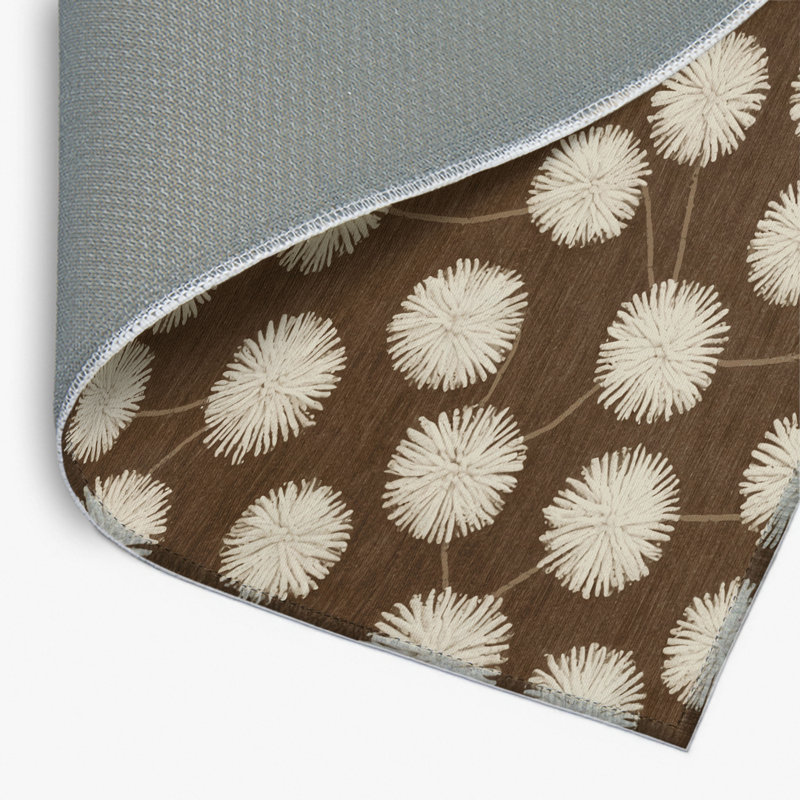 Tapis d'intérieur et d'extérieur brun Botanical, Rectangulaire 8 pi x 10 pi