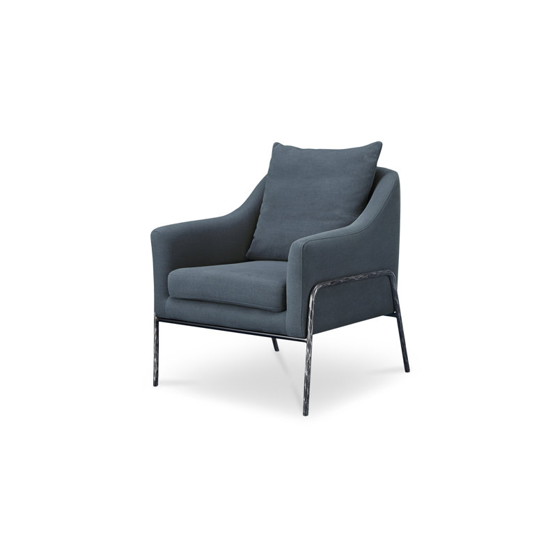 Fauteuil Welcy, Mélange de coton gris