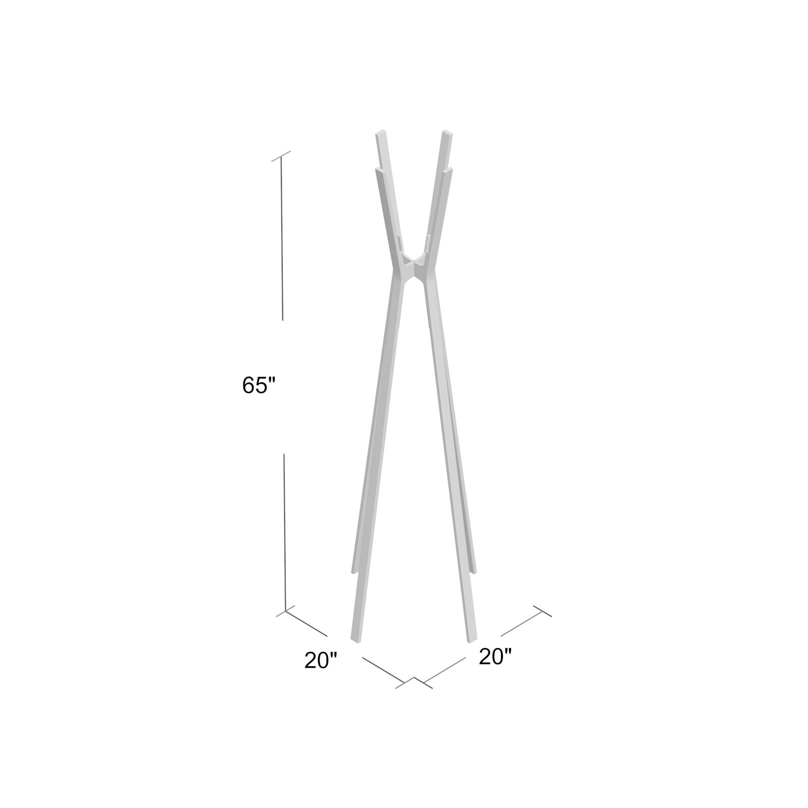Splash Freestanding Steel Coat Rack, Gray Green