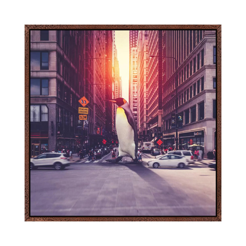 Penguin City by Soaring Anchor Designs - Gallery-Wrapped Canvas Giclée on Canvas, 93.98 cm H x 93.98 cm W