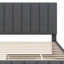 Lit plateforme tapissier avec lit gigogne et 3 tiroirs-1990273181