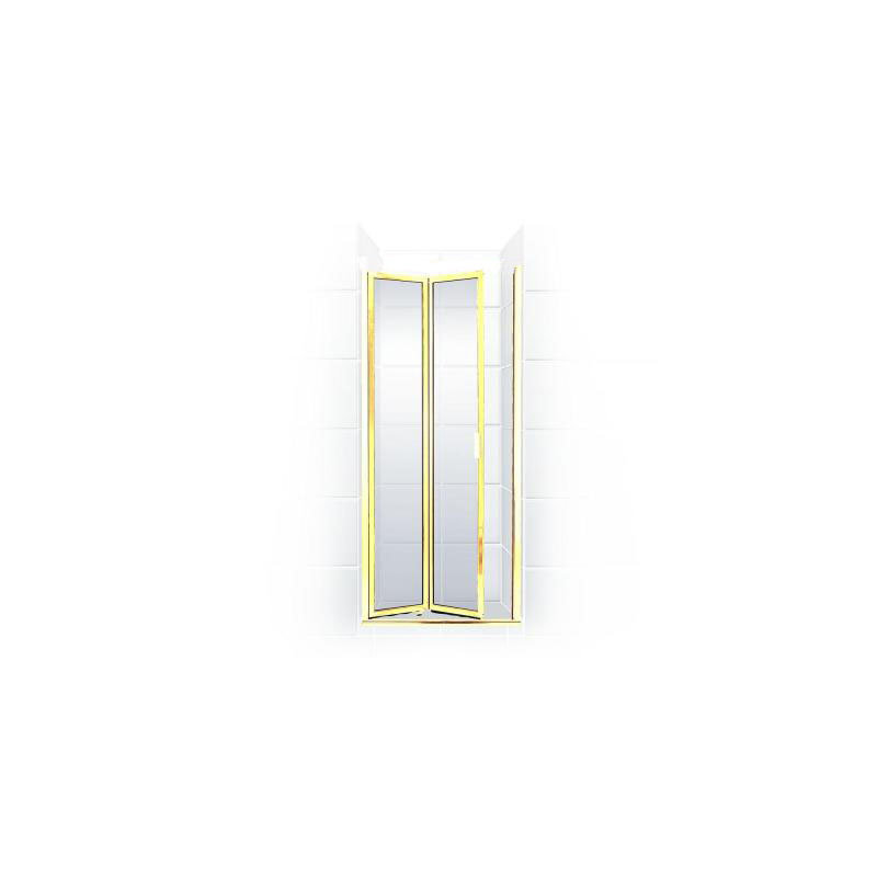 Paragon Double Hinge Bifold Shower Door, Clear, 70" x 33", Brite Silver (Chrome)