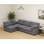 Canapé modulaire en chenille avec coussin moelleux