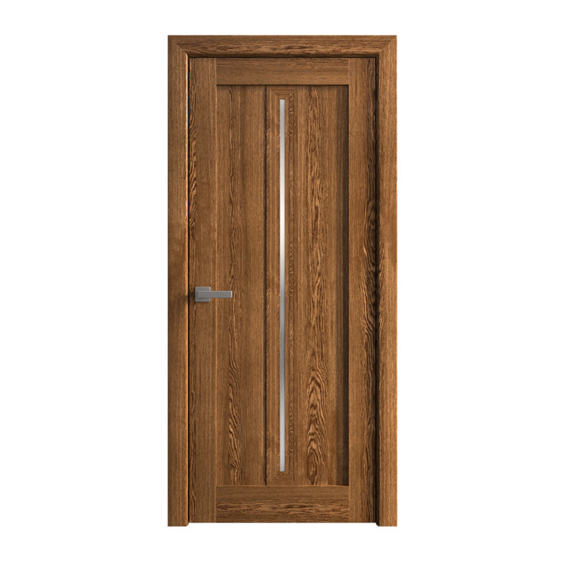 Porte intérieure intérieure | Ego 5014 | Poignée simple à panneau régulier | Portes de salle de bain modernes, Chêne cognac