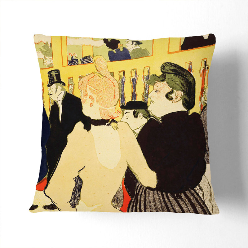 Two Women Square Throw Cushion, White, 55cm H x 55cm W x 20cm D