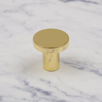 26mm Polished Brass Circle Knob