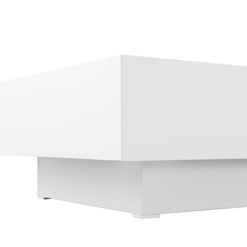 Table basse d'extérieur en aluminium Oslo, Blanc neige
