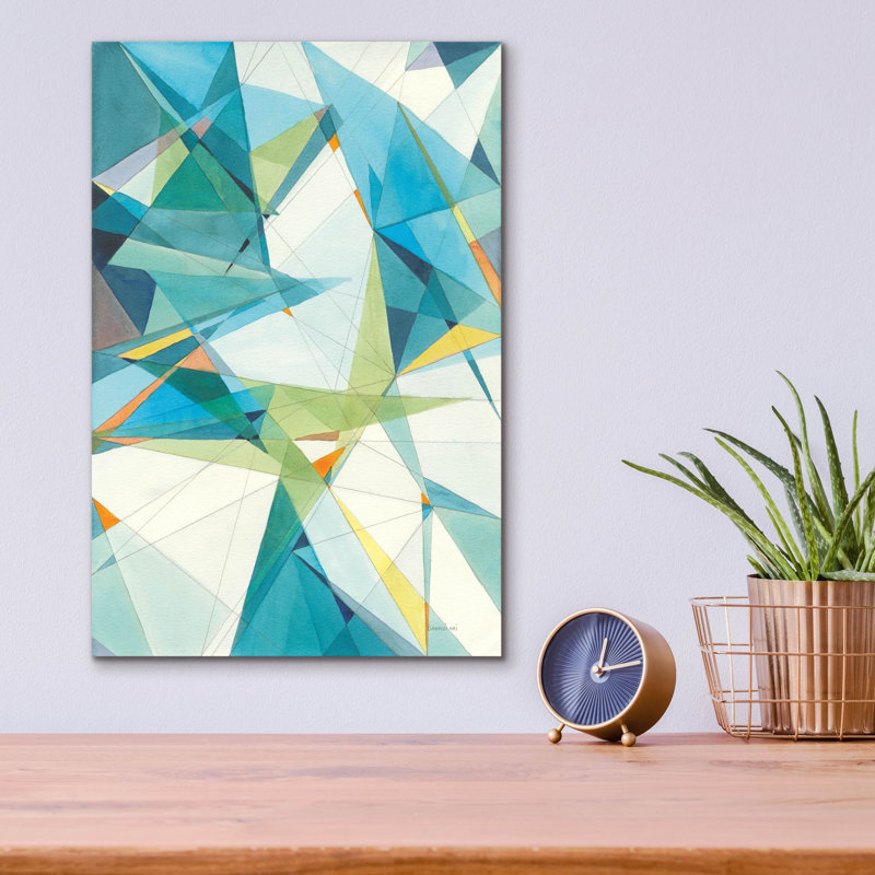 Art mural en verre «Prism 2 Oasis» par Danhui Nai, H 16 po x l 12 po x P 0,13 po