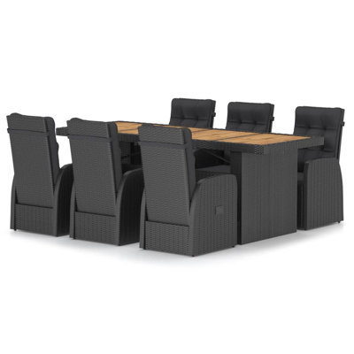 Finisheo Rectangular Dining Set with Cushions