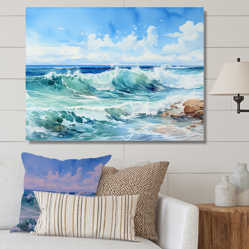 Océan Infinity Dreamscape, H 24 po x l 32 po x P 1 po, Toile tendue