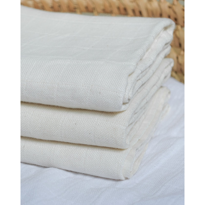 Burch Cotton Blend Swaddle, Unbleached