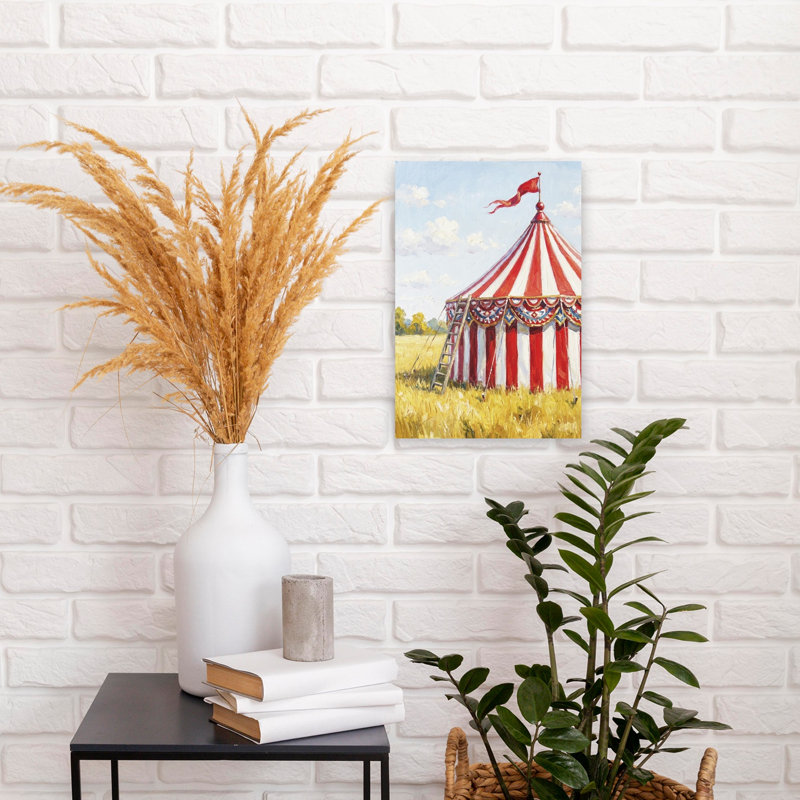 «The Circus Tent», reproduction d'art rétro rétro, 18" H x 12" W
